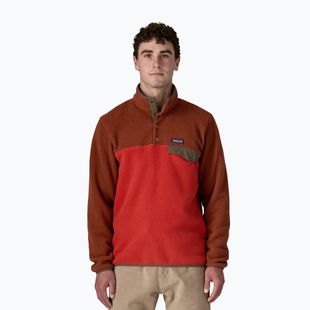 Herren Patagonia LW Synch Snap-T P / O amanita rot trekking Sweatshirt