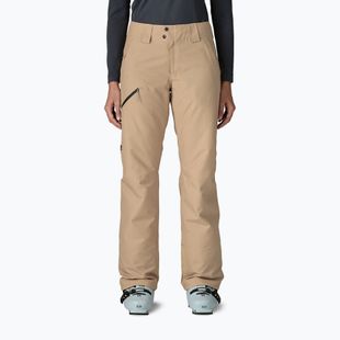 Damen Skihose Patagonia Isolierte Powder Town Ruder hellbraun