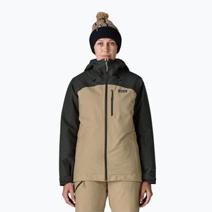 Patagonia Damen Isolierte Powder Town Ruder braun regen Jacke