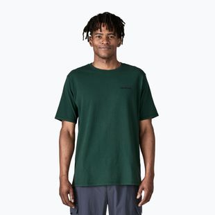 Herren Patagonia P-6 Logo Responsibili-Tee kaskadengrünes Hemd