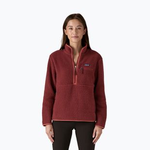 Damen Patagonia Retro Pile Fleece-Sweatshirt Marsupial sequoia rot