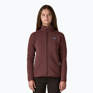 Damen Patagonia Better Sweater Fleece-Trekking-Sweatshirt dunkles Rubinrot