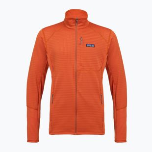 Herren Fleecejacke Patagonia R1 Hybrid coal orange