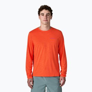 Longsleeve Herren Patagonia Capilene Cool Daily - Boardshort Logo orange peel/light orange peel x-dye