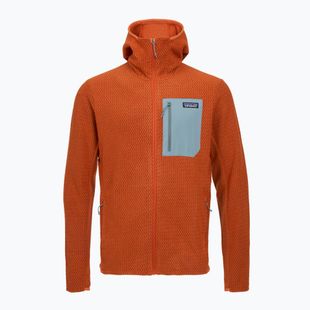 Herren-Trekkingpullover Patagonia R1 Air Full Zip Hoody coal orange
