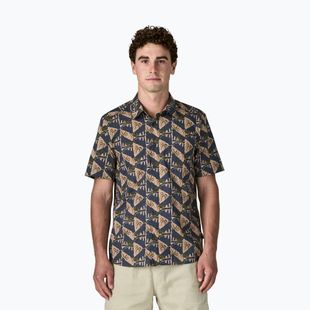 Herrenhemd Patagonia Go To jaguar geo/dolomite blue