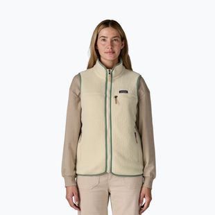 Damenweste Patagonia Retro Pile natural mit Ellwood Green
