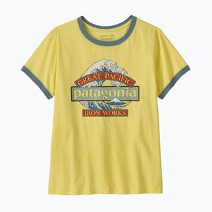 Shirt Damen Patagonia Great Waves Ringer Tee lemon zest