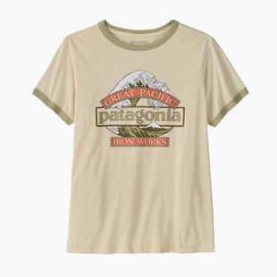 Damen T-Shirt Patagonia Great Waves Ringer Tee undyed natural