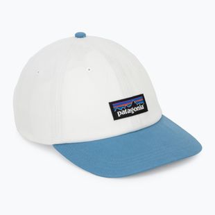 Basecap Patagonia P-6 Label Trad birch white w/shore blue