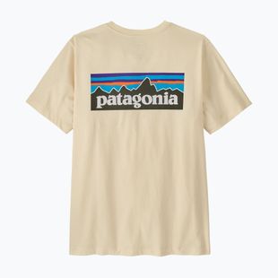 Herren T-Shirt Patagonia P-6 Logo undyed natural