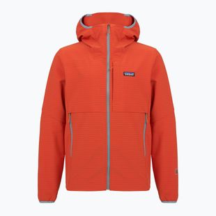Softshell Jacke Herren Patagonia R1 TechFace Hoody hot ember
