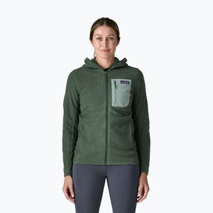 Fleecejacke für Damen Patagonia R1 Air Full-Zip Hoody canopy green