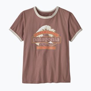 Damen-T-Shirt Patagonia Great Waves Ringer Tee moonrise taupe