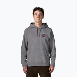 Herrenpullover Patagonia Great Waves Uprisal Hoody gravel heather
