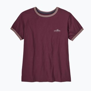 Damen-T-Shirt Patagonia Fitz Roy Foothills Ringer Tee berry fig