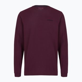 Longsleeve Herren Patagonia P-6 Logo Responsibili berry fig