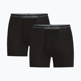 Thermo-Boxershorts für Herren Icebreaker Merino 150 Anatomica Boxers wFly 2 Pack black