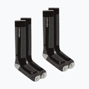 Herren-Skisocken Icebreaker Merino Ski+ Medium OTC 2 Pack black/ether/graphite