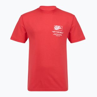 Herren T-Shirt Vans Stacked Hi Tee crimson haze