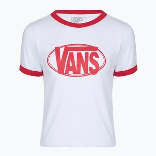 Damen T-Shirt Vans Center Chest Ringer Tee white