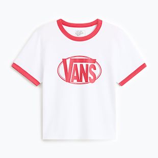 Damen T-Shirt Vans Center Chest Ringer Tee white