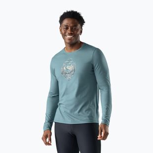 Longsleeve Herren Smartwool Wander Valley Active Long Sleeve Graphic Tee dusty tea