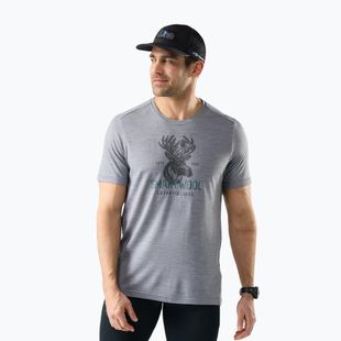 Herren-Shirt Smartwool Moose Mode Active Graphic Tee SS light gray heather