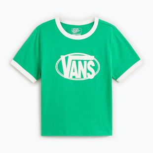Damen T-Shirt Vans Center Chest Ringer Tee vivid verdant