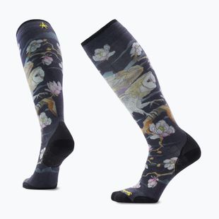 Damen Skisocken Smartwool Ski Zero Cushion Nightwatcher Prrint OTC black
