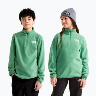 Kinder Fleecejacke The North Face Teen Glacier 1/4 Zip dimmed algae