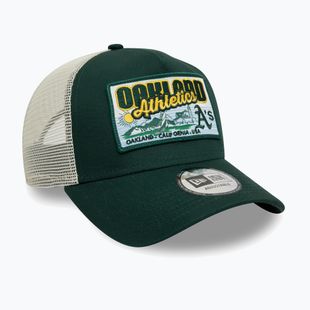 Neue Ära MLB Patch Trucker Oakland Athletics dunkelgrün Baseballmütze