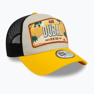 New Era Licence Plate Los Angeles Trucker hellbeige Baseballmütze