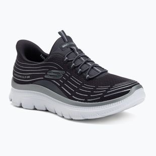Damen Schuhe SKECHERS Summits Plus Soft Luster charcoal/silver