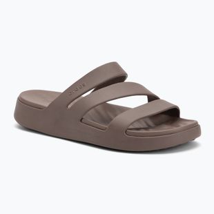 Crocs Getaway Riemchen-Flipflops in Trüffel-Optik