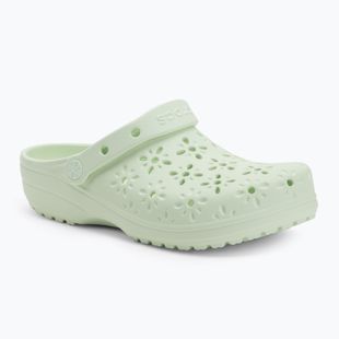 Crocs Classic Floral Cutout Clog Flip-Flops Jade Farbton