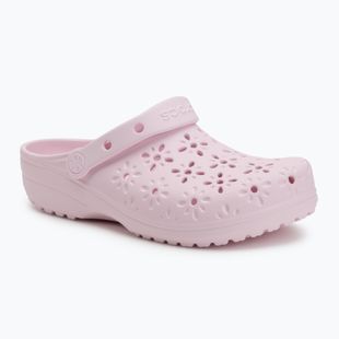 Crocs Classic Floral Cutout Clog rosa Milch