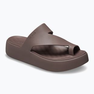 Crocs Getaway Platform Zehenschleife Trüffel Flip Flops für Frauen