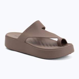 Crocs Getaway Platform Zehenschleife Trüffel Flip Flops für Frauen