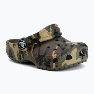 Kinder-Flip-Flops Crocs Classic Camouflage Toddler army green/multi