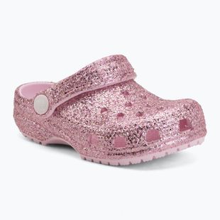 Kinder-Flip-Flops Crocs Classic Chunky Glitter 211940 pink milk
