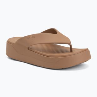 Damen Zehentrenner Crocs Gateway Platform milk chocolate