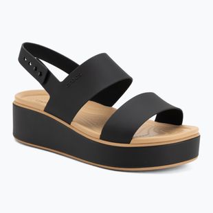 Damensandalen Crocs Brooklyn Matte Wrap Low Wedge black/cashew