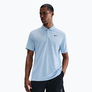 Herren-Tennisshirt Nike Court Dri-Fit Polo Solid celestine blau / schwarz
