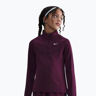 Kinder Trainings-Langarmshirt Nike Dri-Fit 1/4 Zip bordeaux/white