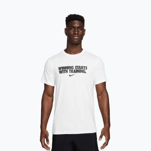 Herren-T-Shirt Nike Dri-Fit Winning white/black