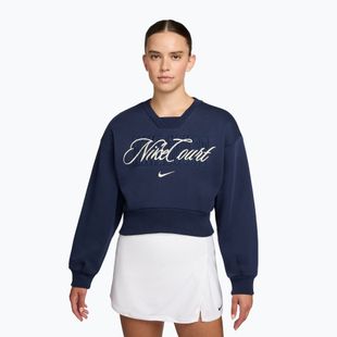 Damen-Sweatshirt Nike Court Collection French Terry Crew Neck midnight navy/sail