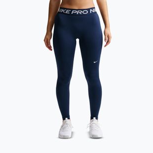 Damenleggings Nike Pro Mid-Rise Full midnight navy/white