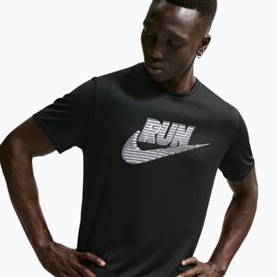 Herren-Laufshirt Nike Miler Dri-Fit UV black/white