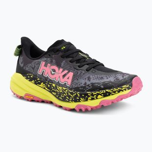 Damen-Laufschuhe HOKA Speedgoat 6 schwarz/neonrosa